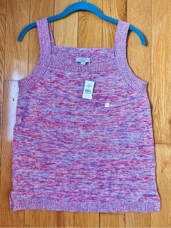 LOFT Tops - LOFT Girls' Pink Marled Knit Tank Top